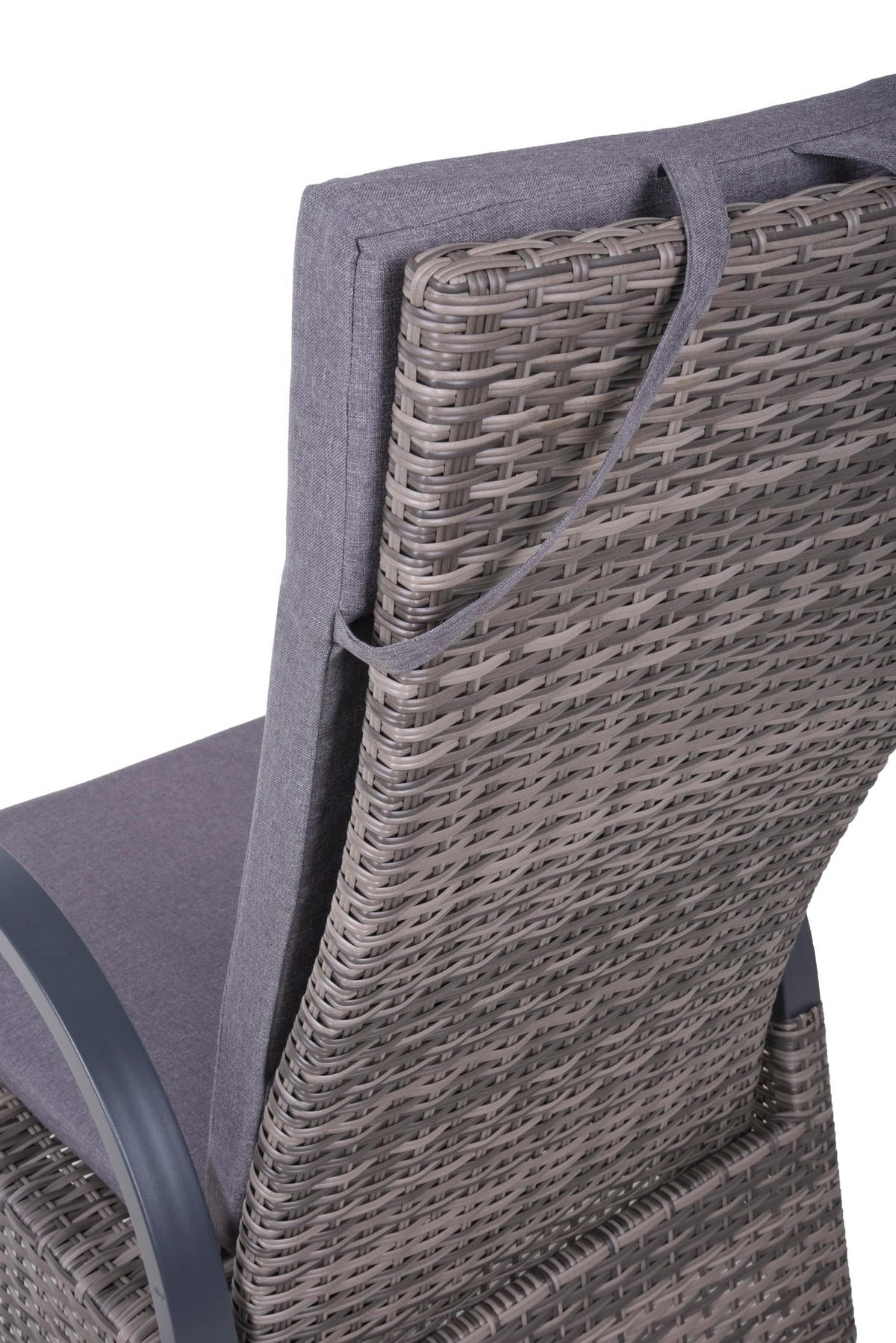 GARTENSTUHL 2er Set Bern Hochlehner - Schwarz, Kunststoff (58/113/65cm) - DELUKE