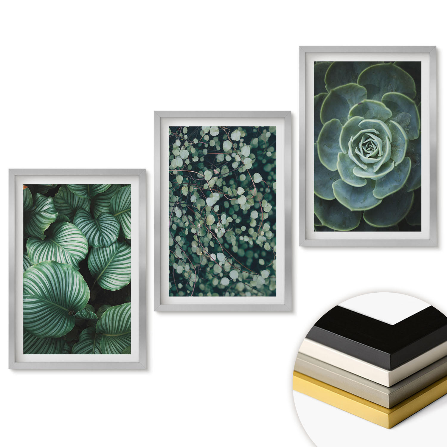 ArtPrintCave Wandbilder Silber 40x60 cm