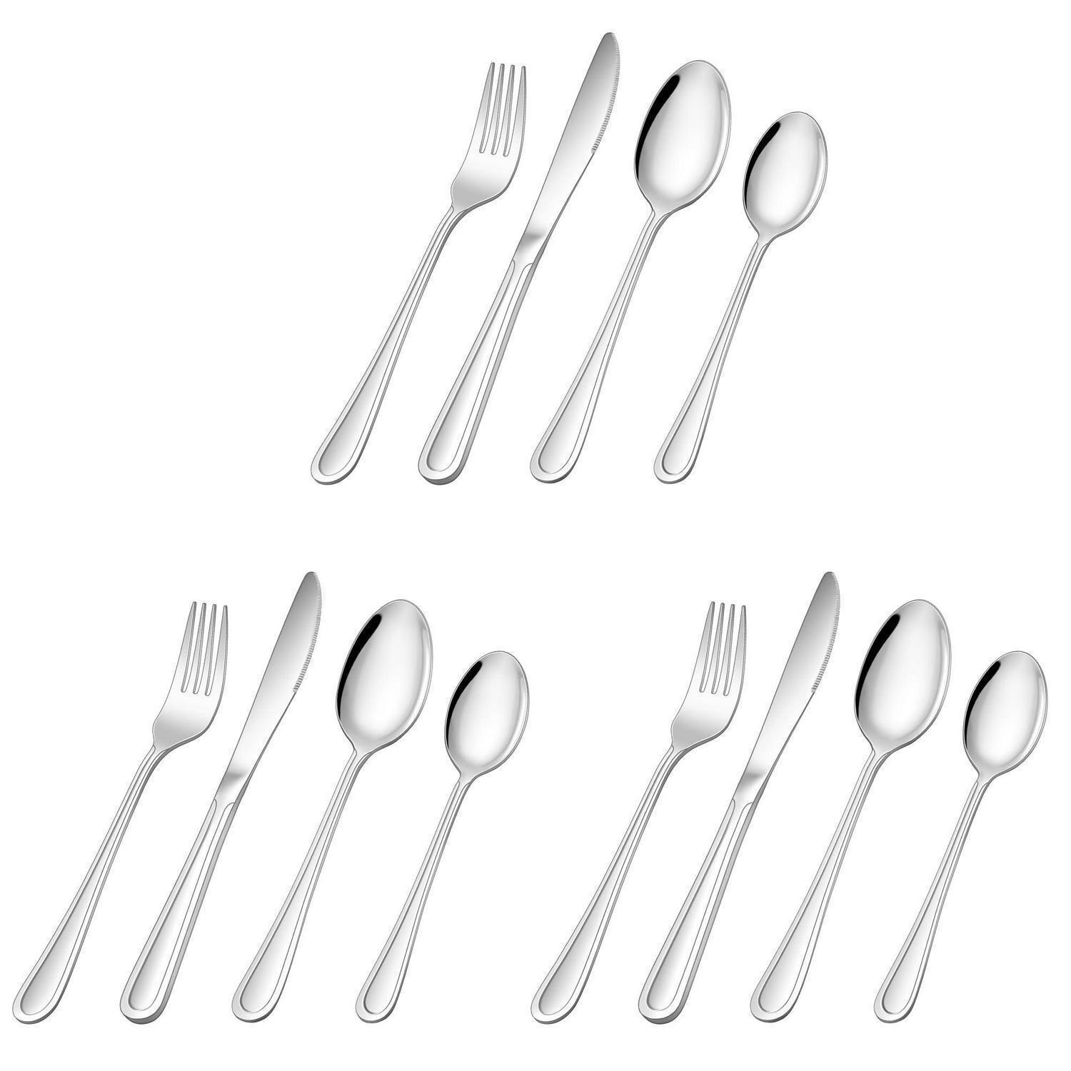 KINDERBESTECK Set 12-teilig Edelstahl Spülmaschinenfest - Silberfarben, Metall