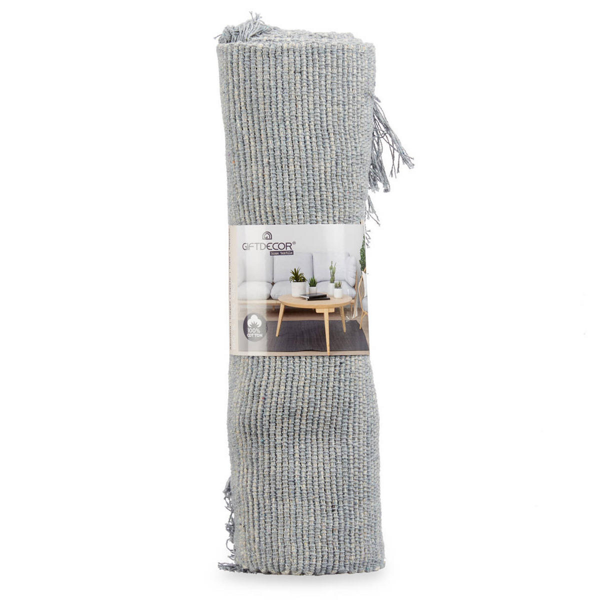 WEBTEPPICH 80/120 cm - Grau, Naturmaterialien (80/120cm) - Giftdecor