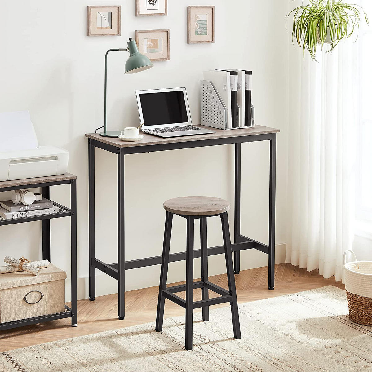 BARHOCKER 2ER-SET - Schwarz, Holzwerkstoff (32/65/32cm) - Hansiro