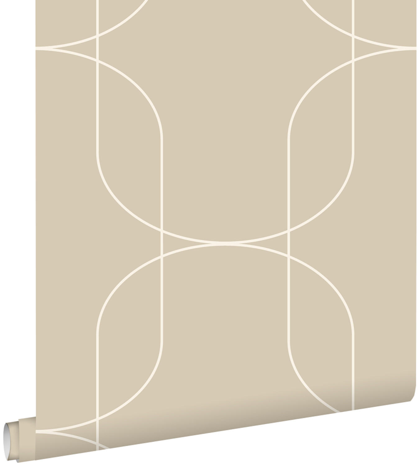 TAPETE geometrische Formen 50 x 900 cm - Beige, Papier (50/900cm) - ESTAhome