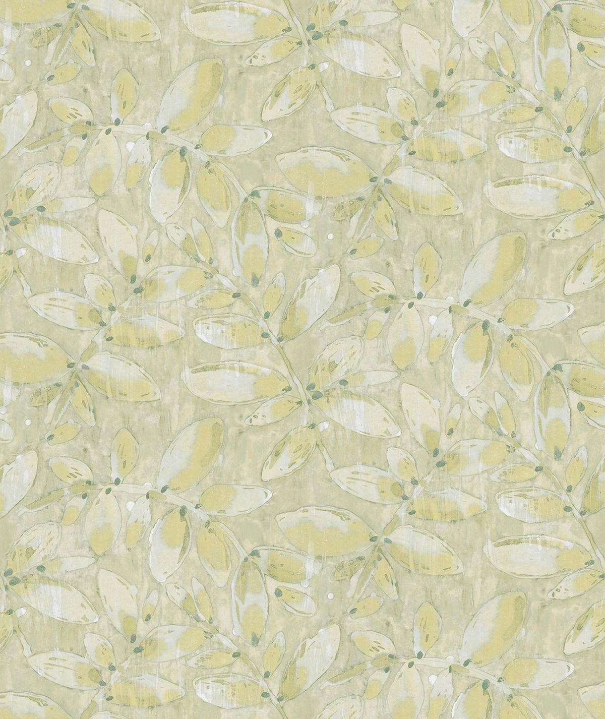 TAPETE gezeichnete Blätter 53 cm x 10,05 m - Gelb, Papier (53/1000cm) - Sanders & Sanders