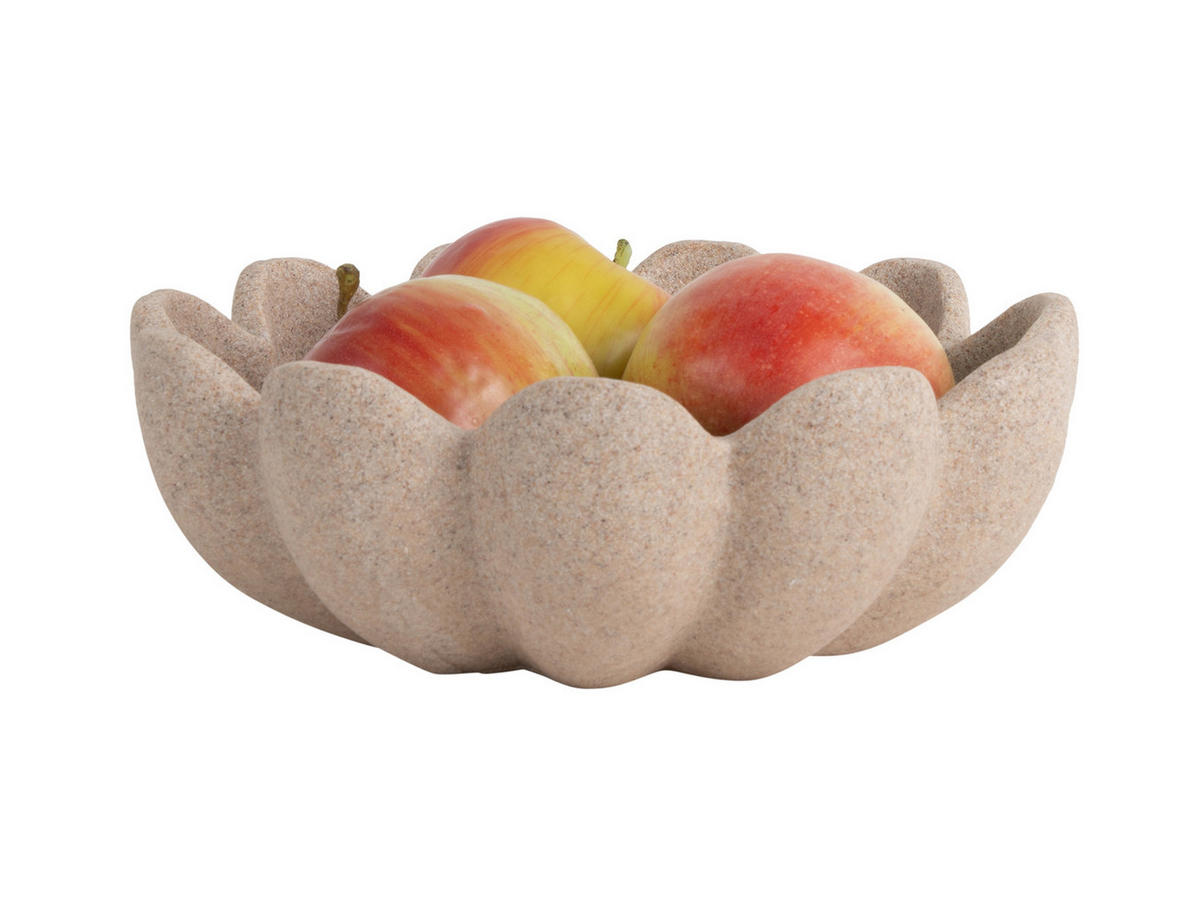SCHALE Bowl Flor Braun 21.4/21.4/7.4 cm - Braun, Kunststoff (7.4cm) - Present Time