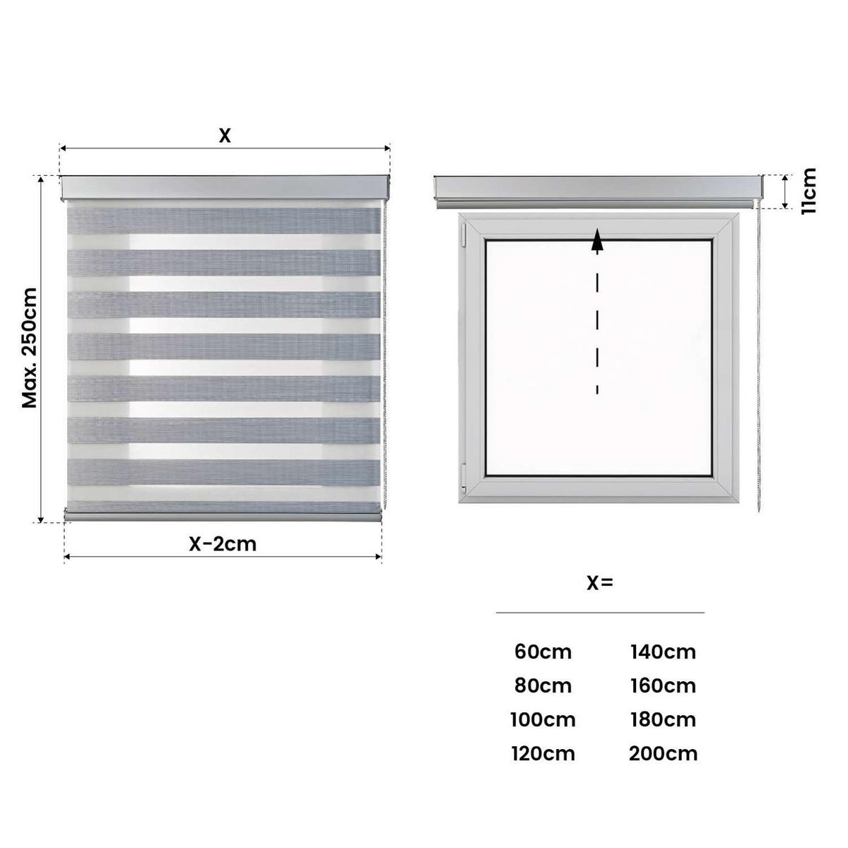 DOPPELROLLO Motorisiertes Silber 160x250 cm - Silberfarben, Kunststoff (160/250cm) - STORESDECO