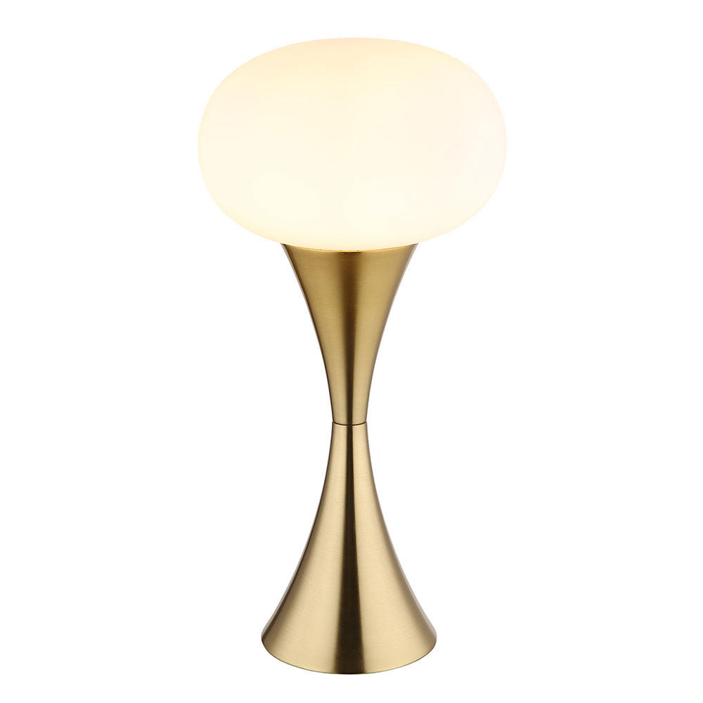 LED TISCHLEUCHTE Metall Messing - Messingfarben, Glas (18/18/36.9cm) - Globo Lighting