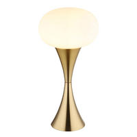 LED TISCHLEUCHTE Metall Messing - Messingfarben, Glas (18/18/36.9cm) - Globo Lighting