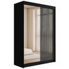 KLEIDERSCHRANK VESLI - 150 cm - Schwarz|Grau - Schwarz/Grau, Holzwerkstoff (150/215/61cm) - ALTDECOR