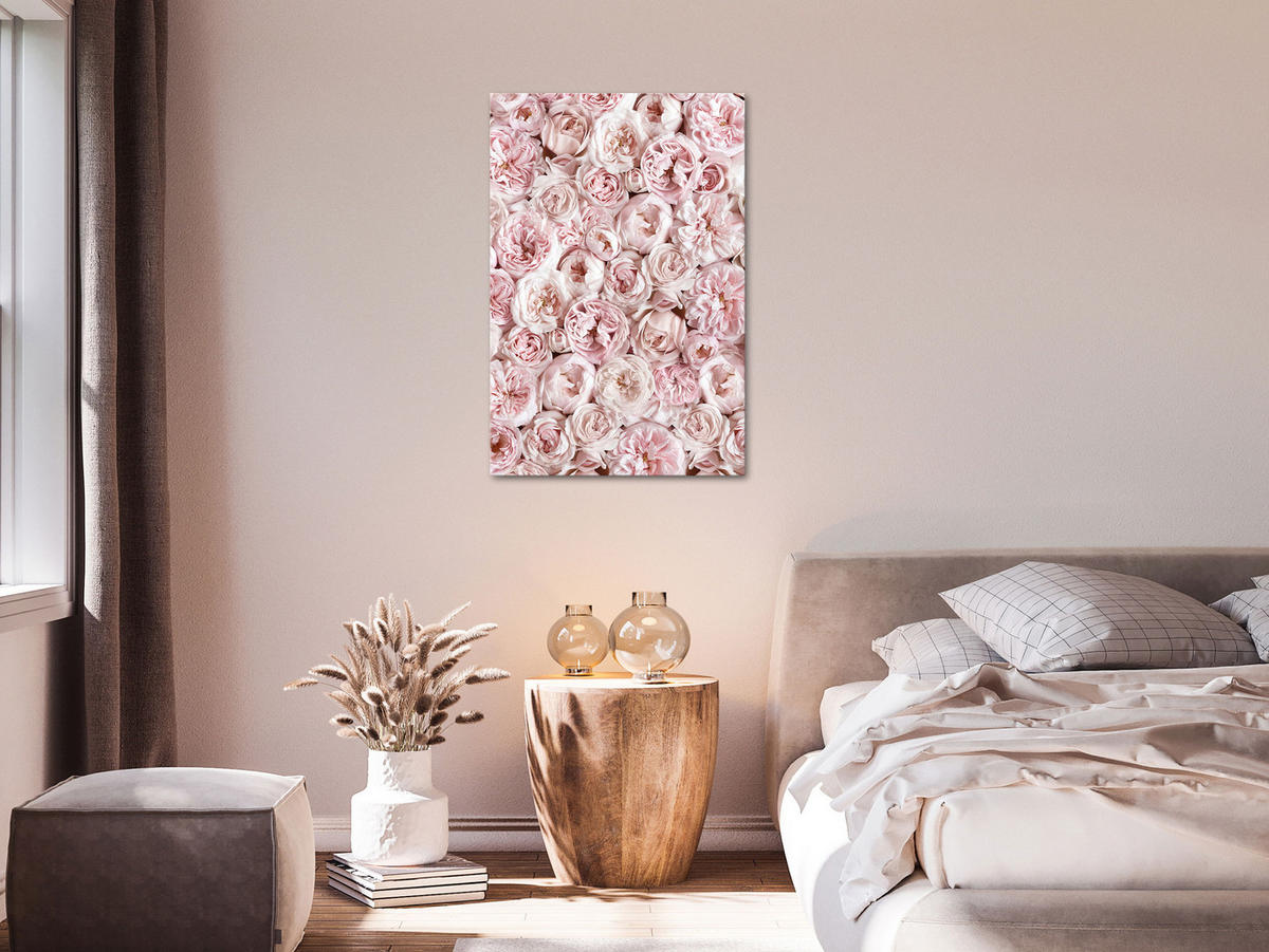 KUNSTDRUCK Rosa 40/60 cm - Pink, Textil (40/60cm) - KUNSTLOFT
