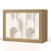 TISCHLEUCHTE Abstrakte Bögen - Modern - Beige 20x15 cm - Buche Kolonial, Holzwerkstoff (8/20/15cm) - OnlyWow