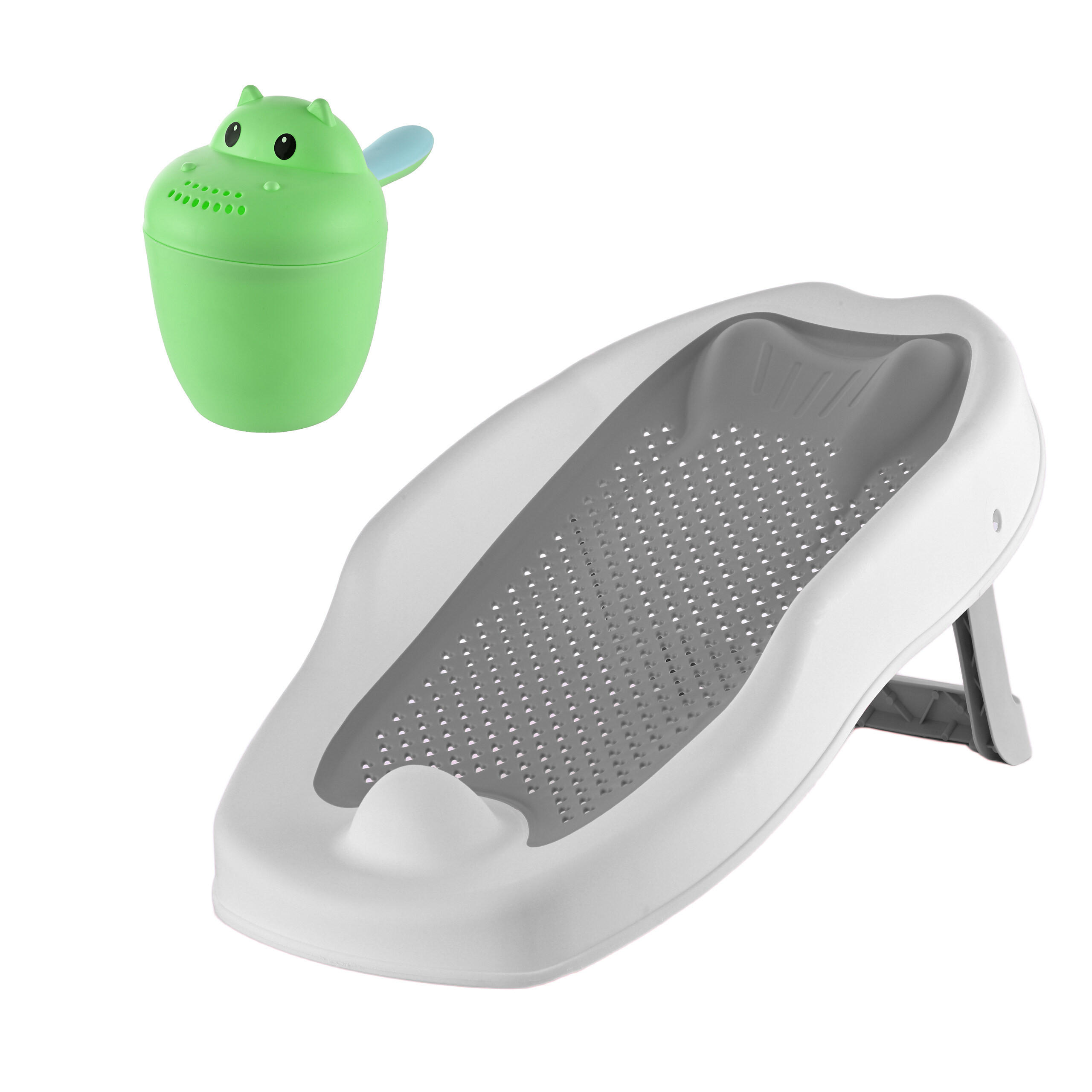 BABY-BADEHILFE Grau 2er-Set Badeliege - Multicolor, Kunststoff (51.5/30cm) - Relaxdays