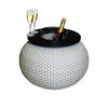 BEISTELLTISCH MIT ACRYL-KÜHLER Milano Champagner/Schwarz 40 cm - Champagner/Schwarz, Kunststoff (55/55/40cm) - COOTAB Cooler Table