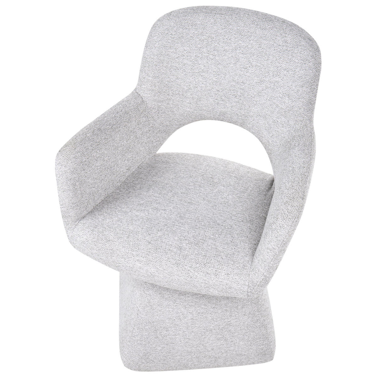 JÍDELNÍ ŽIDLE otočná Látka Světle šedá Vallby - béžová, textil (64/87/64cm) - Beliani