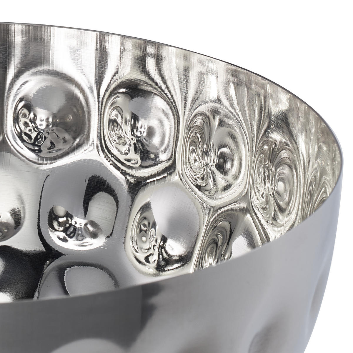 SERVIERSCHÜSSEL - Silberfarben, Metall (25/25/12.5cm) - Relaxdays