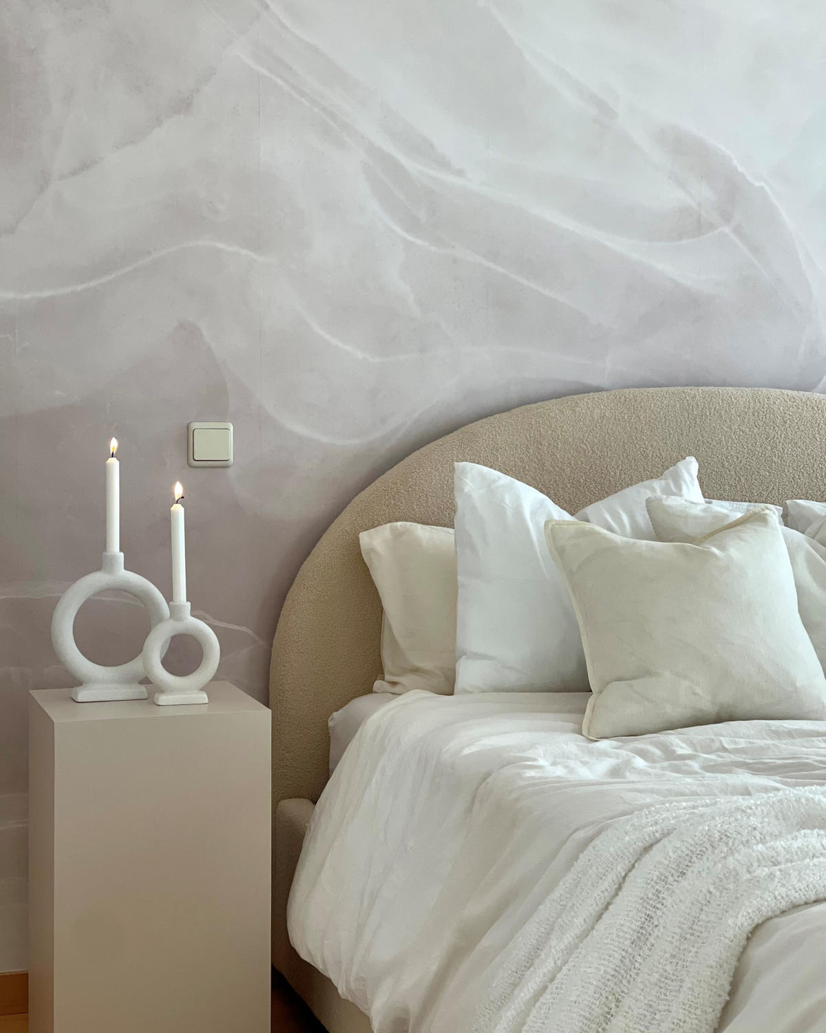 PAT TAPIȚAT bej 160x200 cm Vaucluse - bej, material textil (160/200cm) - Beliani