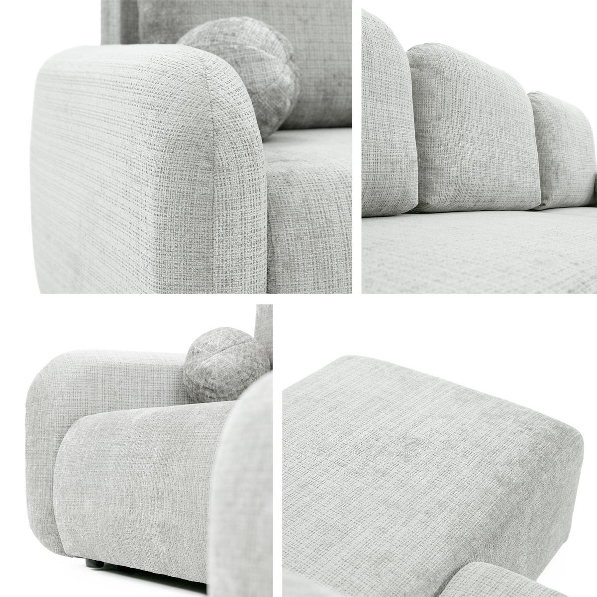 ECKSCHLAFSOFA Gizefa - Dunkelbraun/Schwarz, Holz/Kunststoff (233/147cm) - MIRJAN24