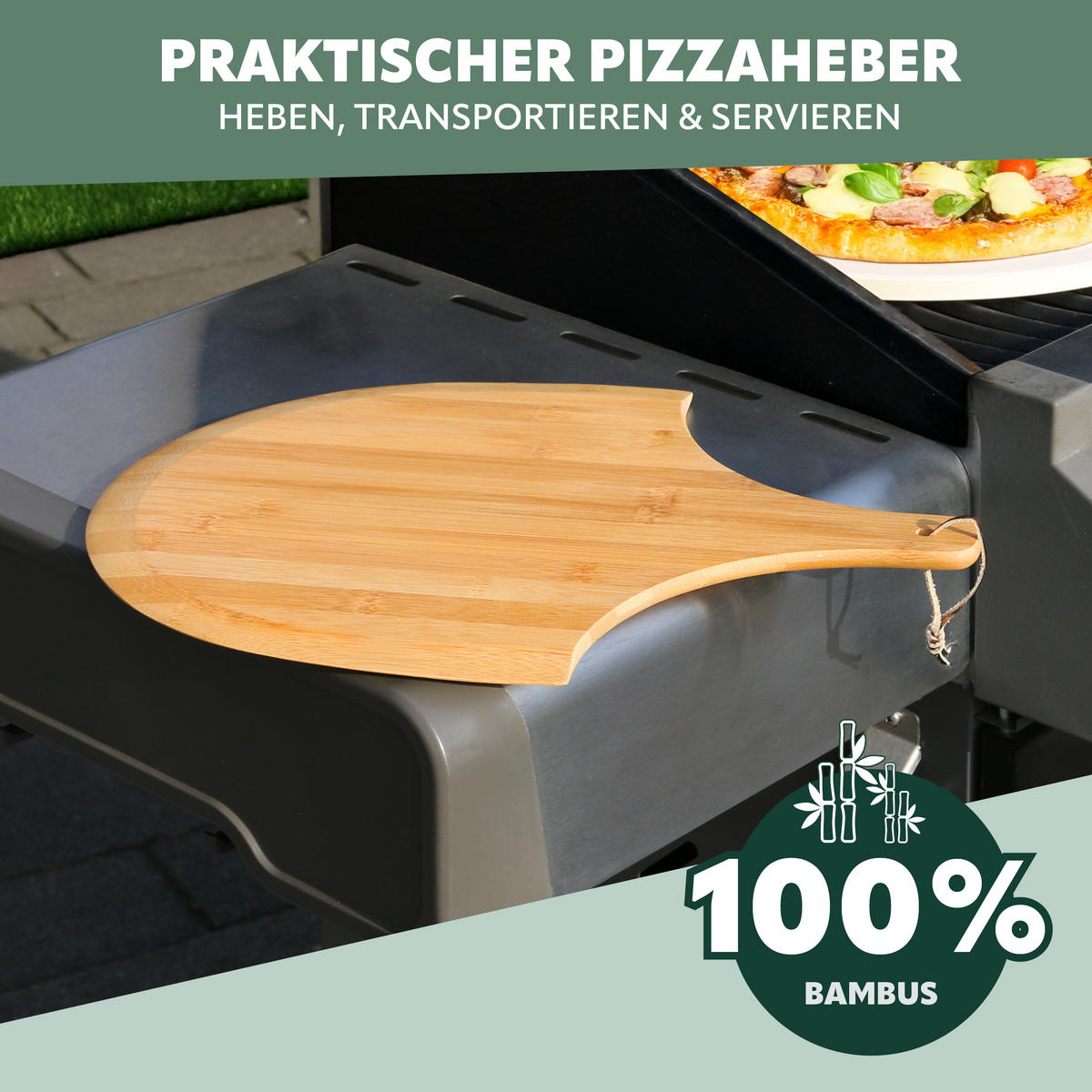 PIZZASTEIN 2er-Set, beige - Naturfarben, Naturmaterialien (30/1/37.5cm) - bremermann