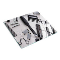 GLASPLATTE 60x52 cm Friseurwerkzeuge - Schwarz, Glas (60/0.4/52cm) - TULUP