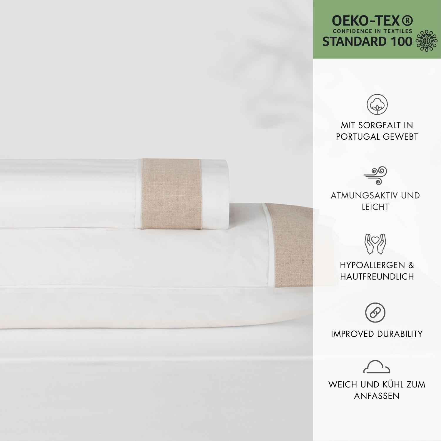 BETTWÄSCHE Athens, Perkal - Weiß, Textil (220/240cm) - SOWL