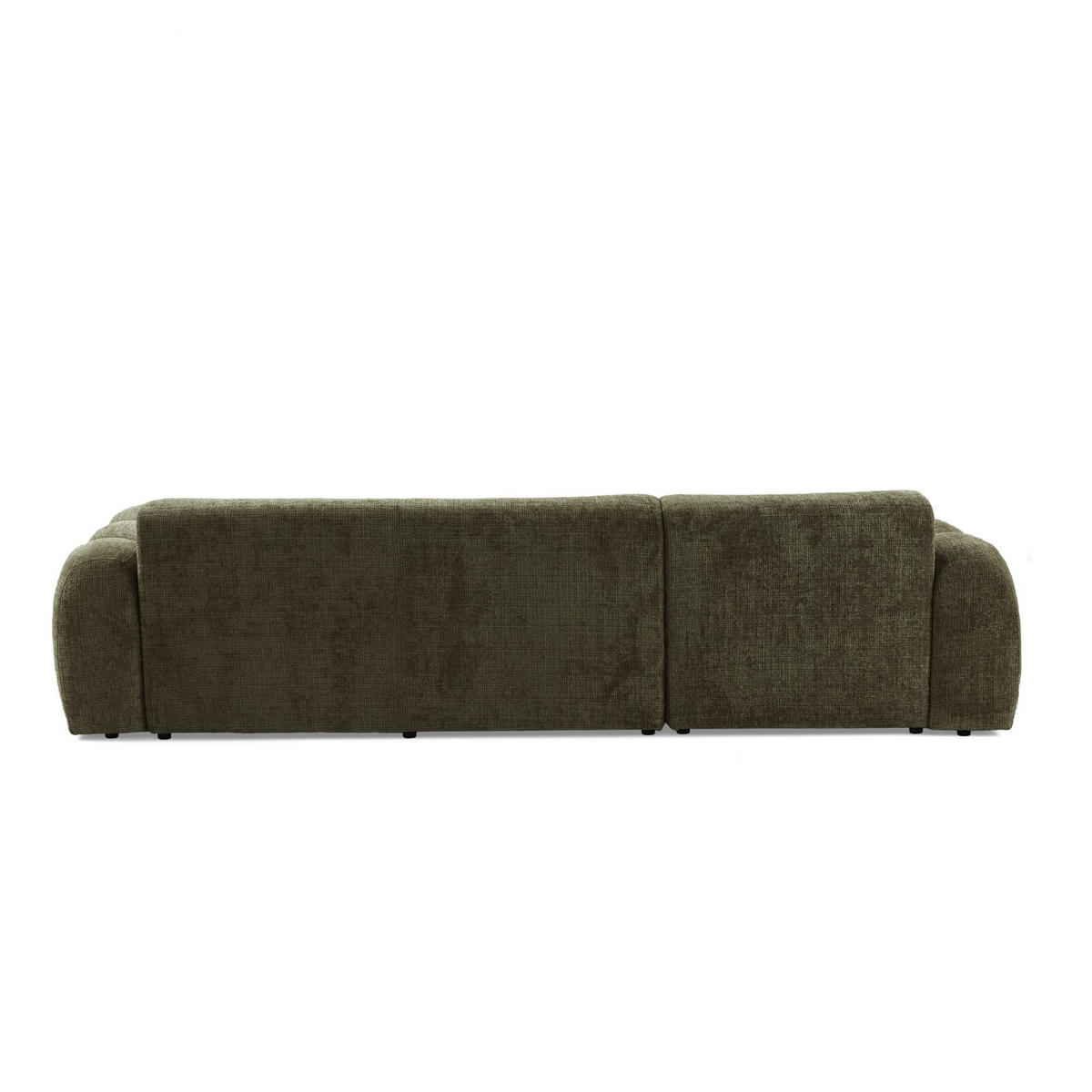 4-SITZER modulares Ecksofa VEER SET 1 Links, 298 x 175 cm, Chenille Webstoff Grün - Schwarz/Grün, Holz/Kunststoff (298/175cm) - Muffo