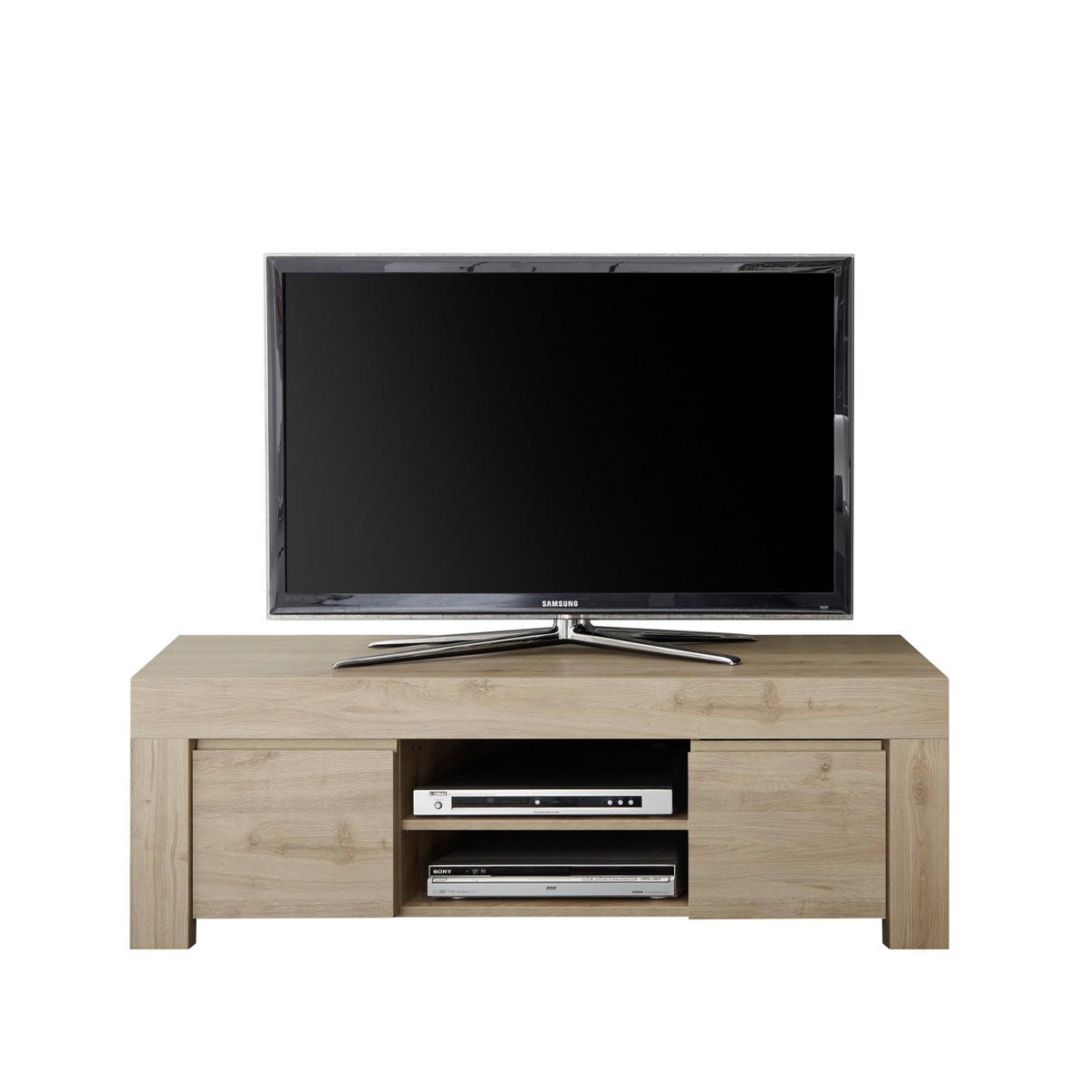 TV-MÖBEL mit 2 Türen L138 cm - Firenze - Eichefarben, Holzwerkstoff (42/44/138cm) - Calicosy