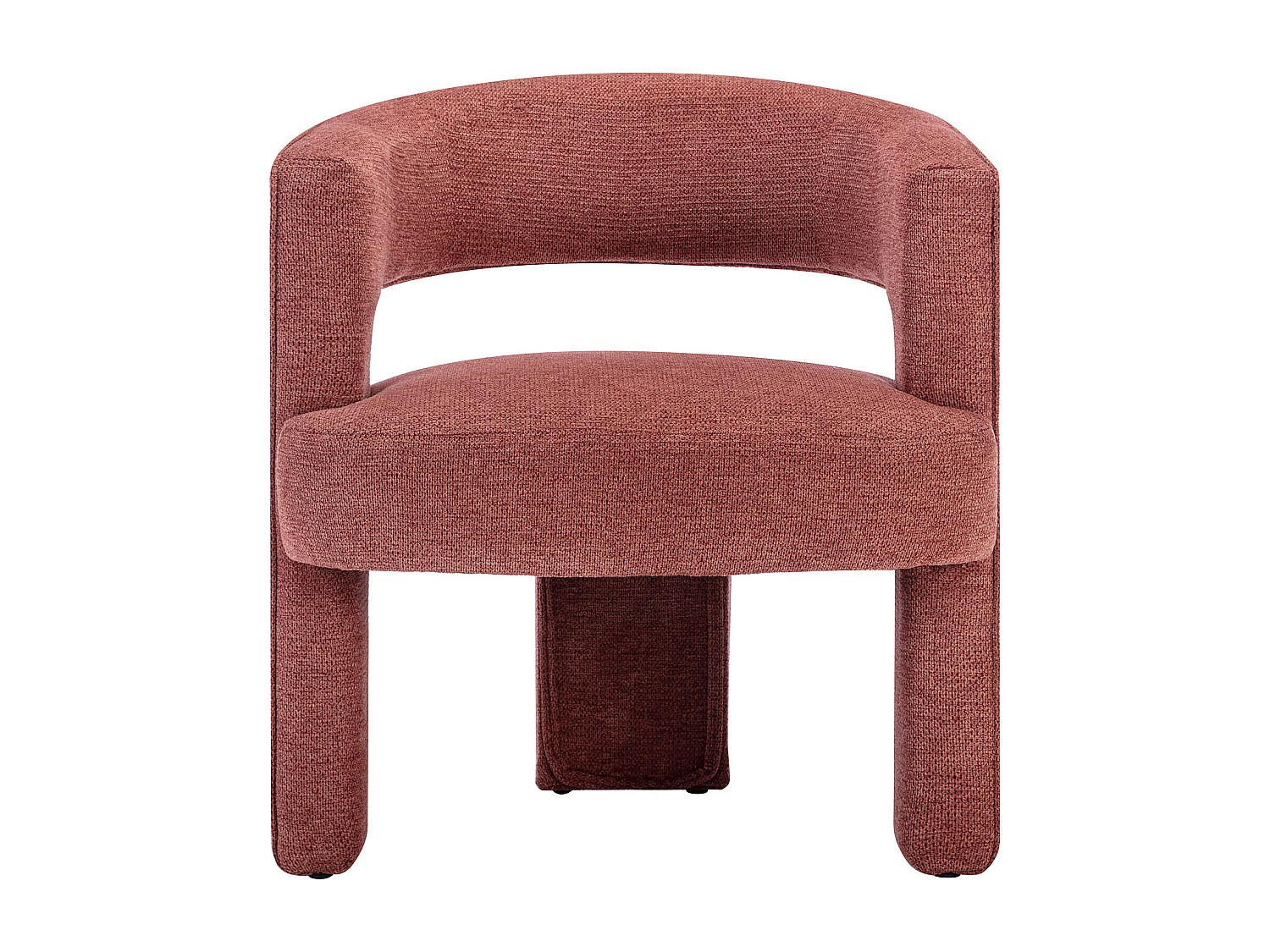 SESSEL mit gerader Rückenlehne - 1 Person - stoff - terracotta Fontanova - Terracotta, Textil (66/75/63cm) - Vente-Unique