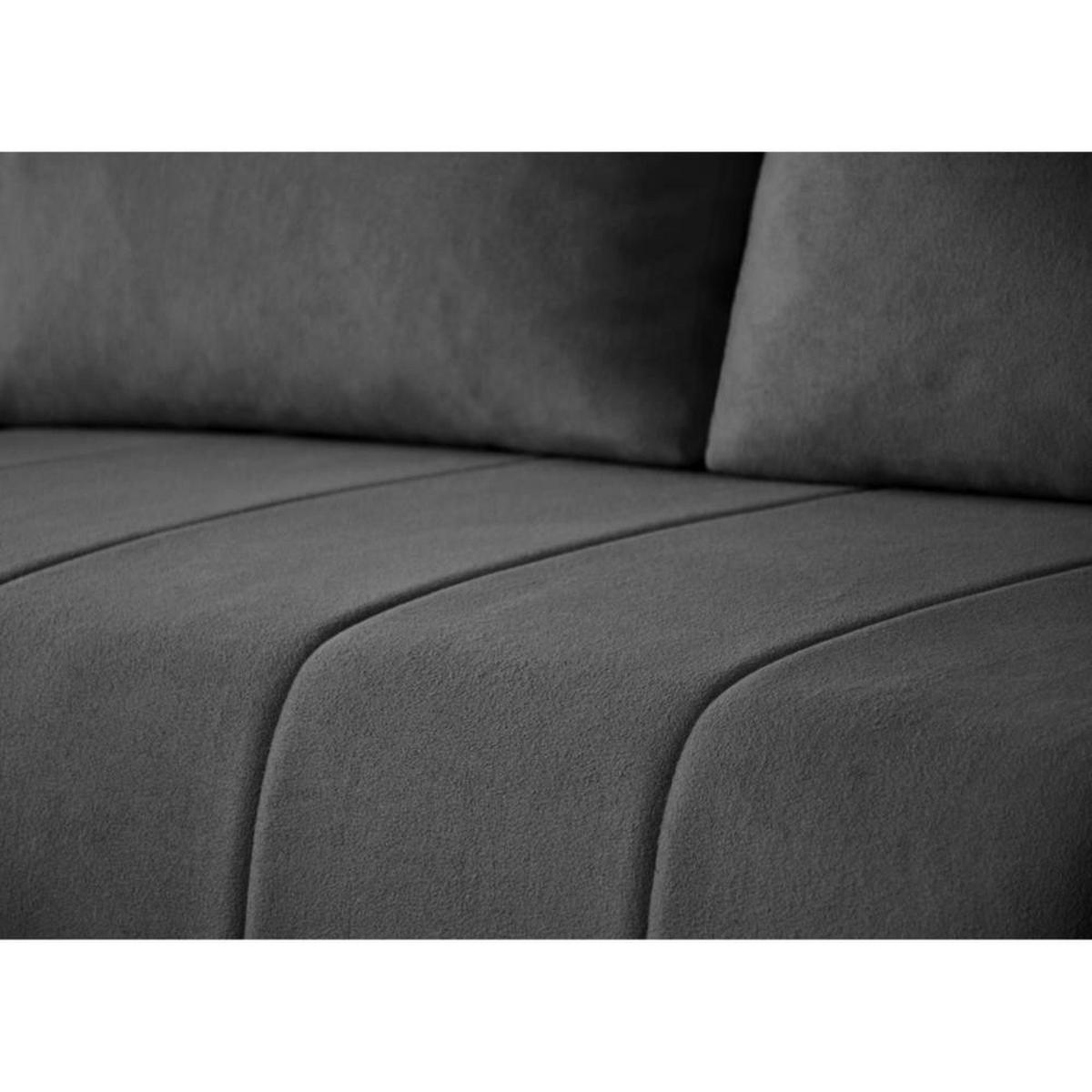 ECKSCHLAFSOFA Capri dunkelgrau - Dunkelgrau/Schwarz, Kunststoff/Textil (223/156cm) - Beautysofa