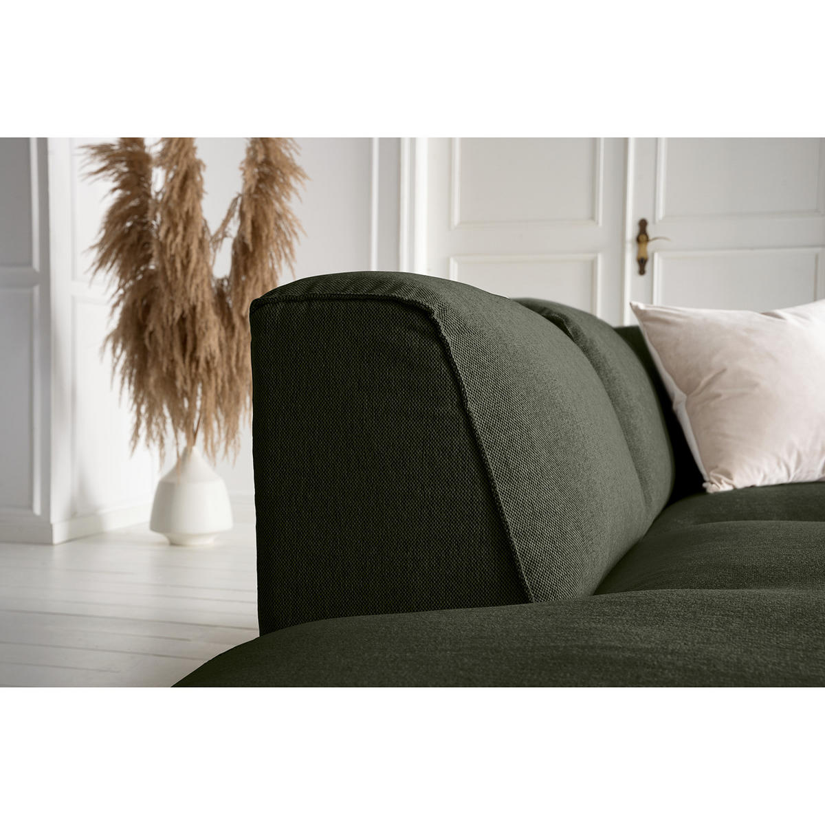 WOHNLANDSCHAFT mit Longchair - Schwarz/Grau, Kunststoff/Textil (325/71/235cm) - home24