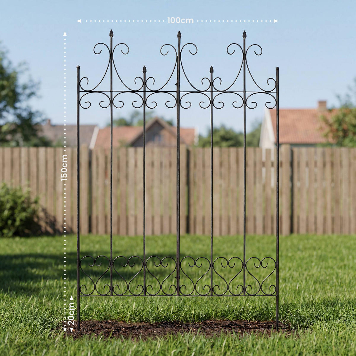 RANKGITTER Metall Anthrazit - Anthrazit, Metall (100/150/2cm) - CLP
