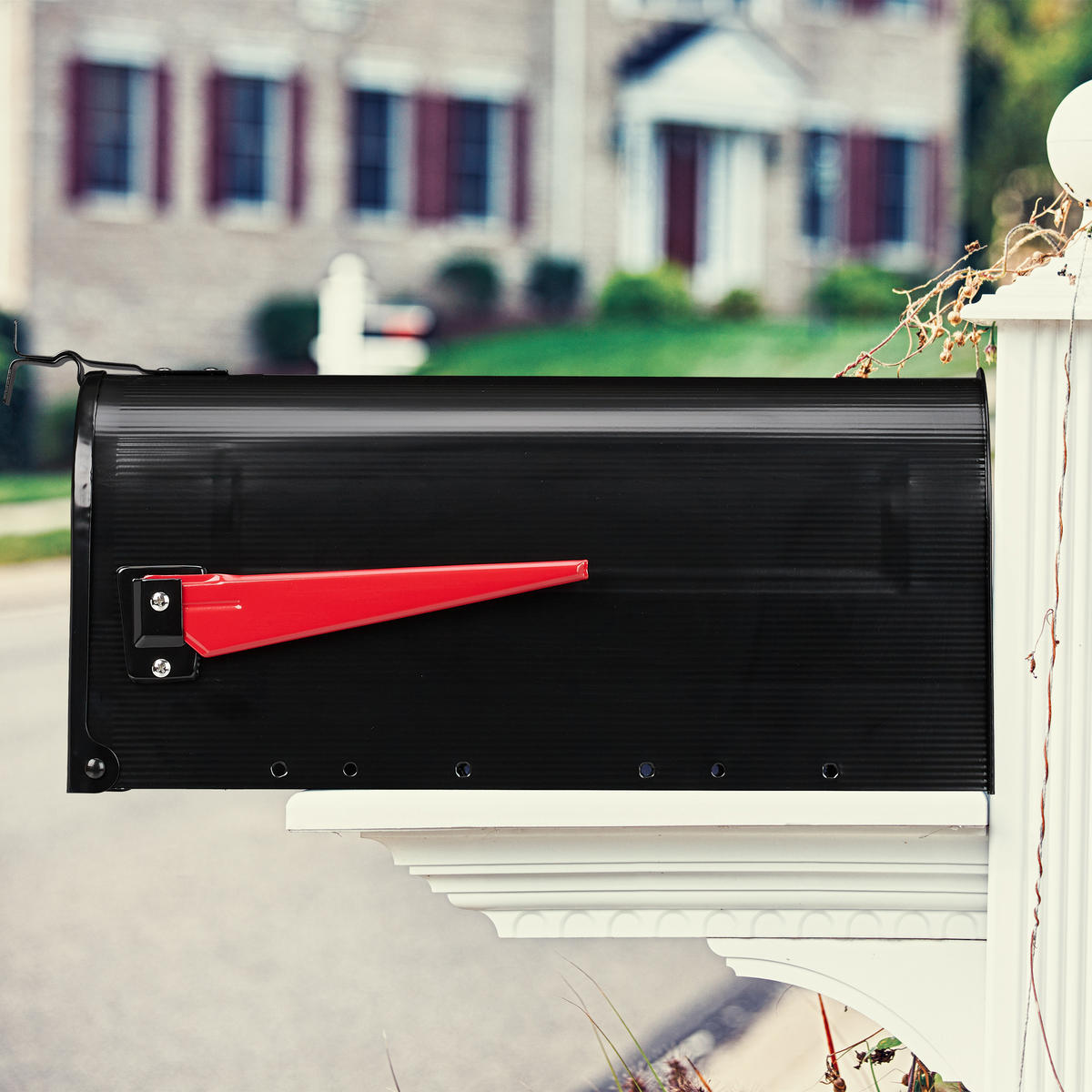 US-MAILBOX - Schwarz, Metall (22cm) - Relaxdays