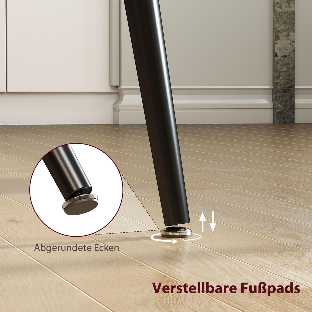 ESSTISCH 120/160 x 75 cm ausziehbar Küchentisch mit Stahlbeine für 6-8 Personen - Schwarz/Grau, Holzwerkstoff/Metall (160/75/77cm) - HOMCOM