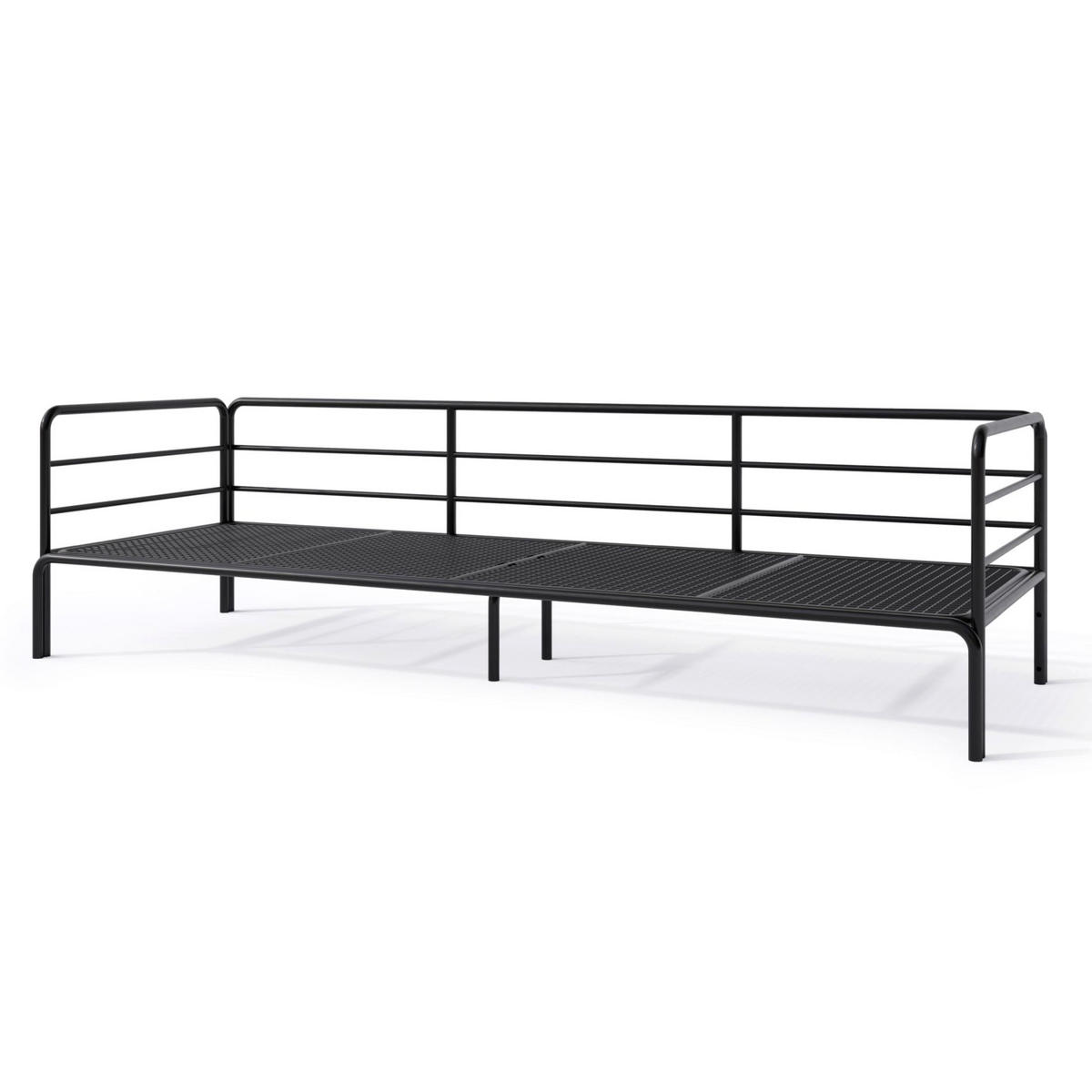 GARTEN-SOFA Worcully Anthrazit/Schwarz - Anthrazit, Textil (225/80/80cm) - Selsey