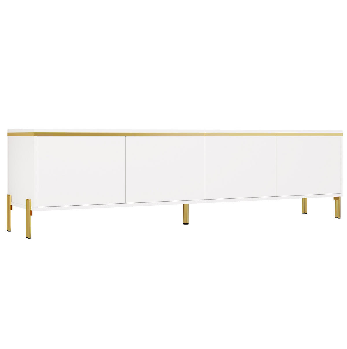 TV-ELEMENT mit 4 Türen 170 x 38 x 50 cm Weiß Hochglanz - Weiß, Holzwerkstoff (38/50/170cm) - Beauniv