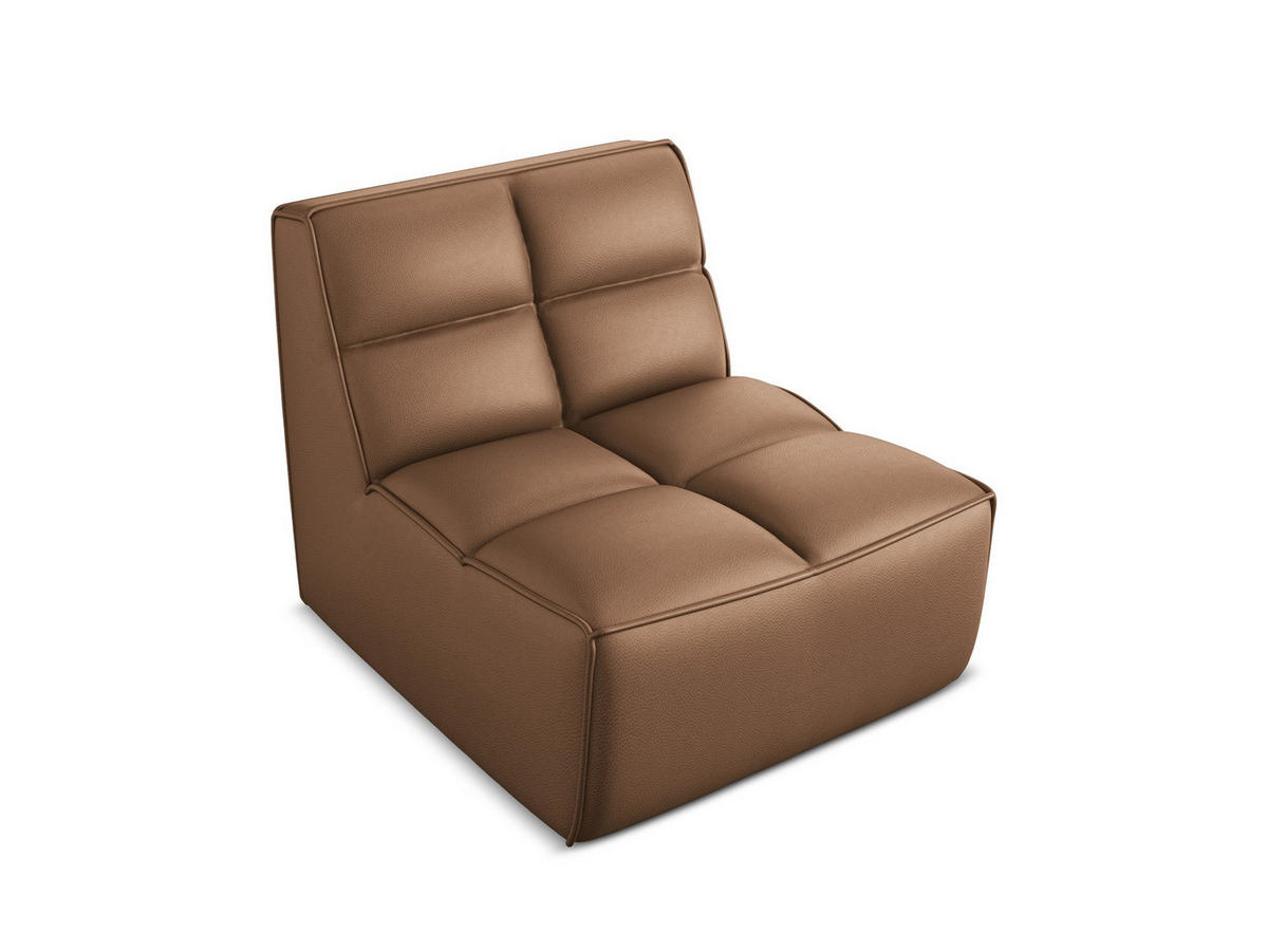SESSEL Kunstleder Braun - Lila/Schwarz, Leder/Kunststoff (80/75/93cm) - Makamii