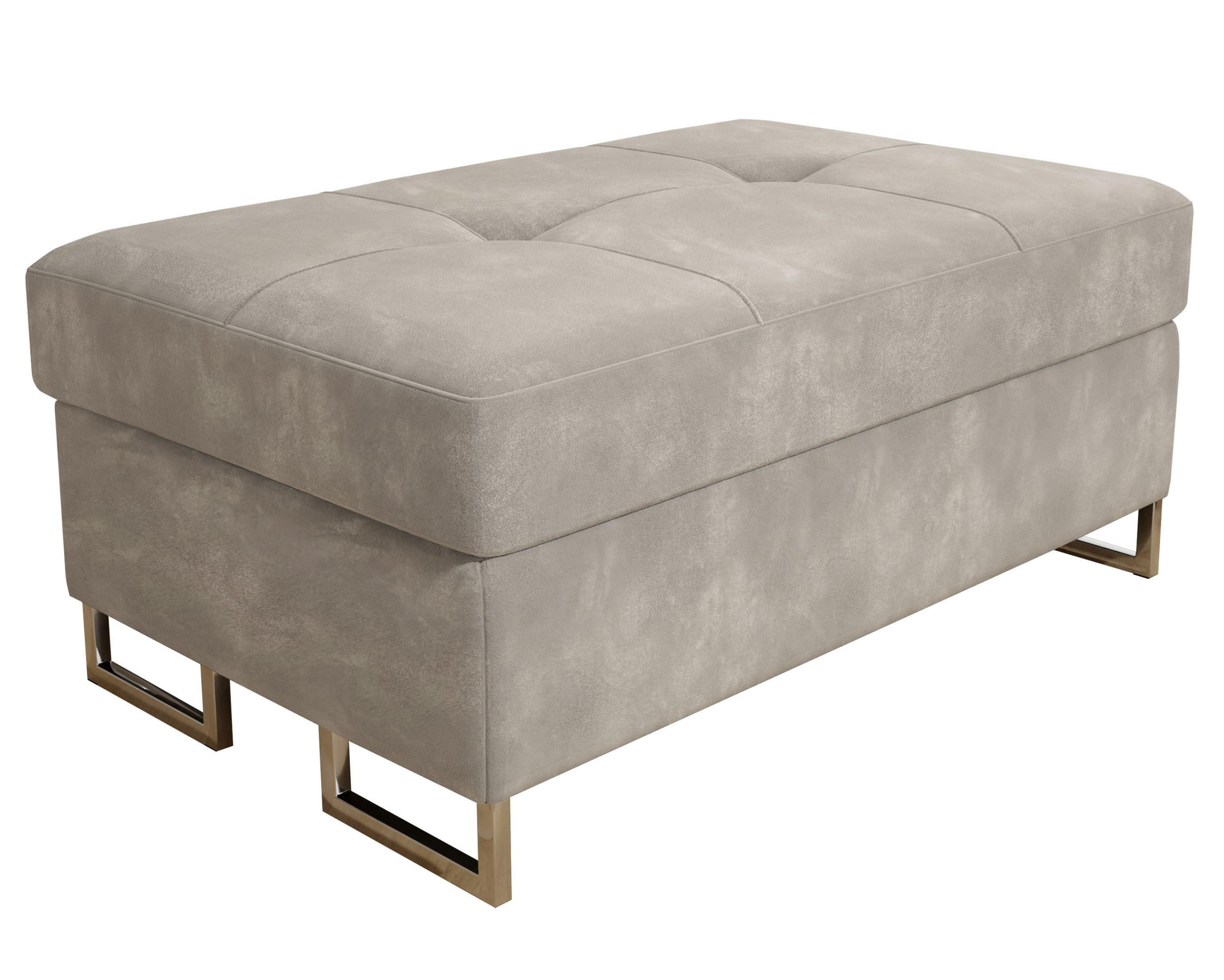 POLSTERHOCKER BARLET Creme 100x60 cm - Creme, Textil (100/41/60cm) - MASSENO