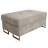 POLSTERHOCKER BARLET Creme 100x60 cm - Creme, Textil (100/41/60cm) - MASSENO