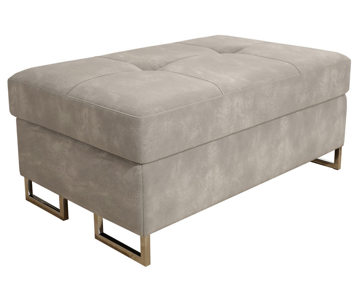 POLSTERHOCKER BARLET Creme 100x60 cm - Creme, Textil (100/41/60cm) - MASSENO