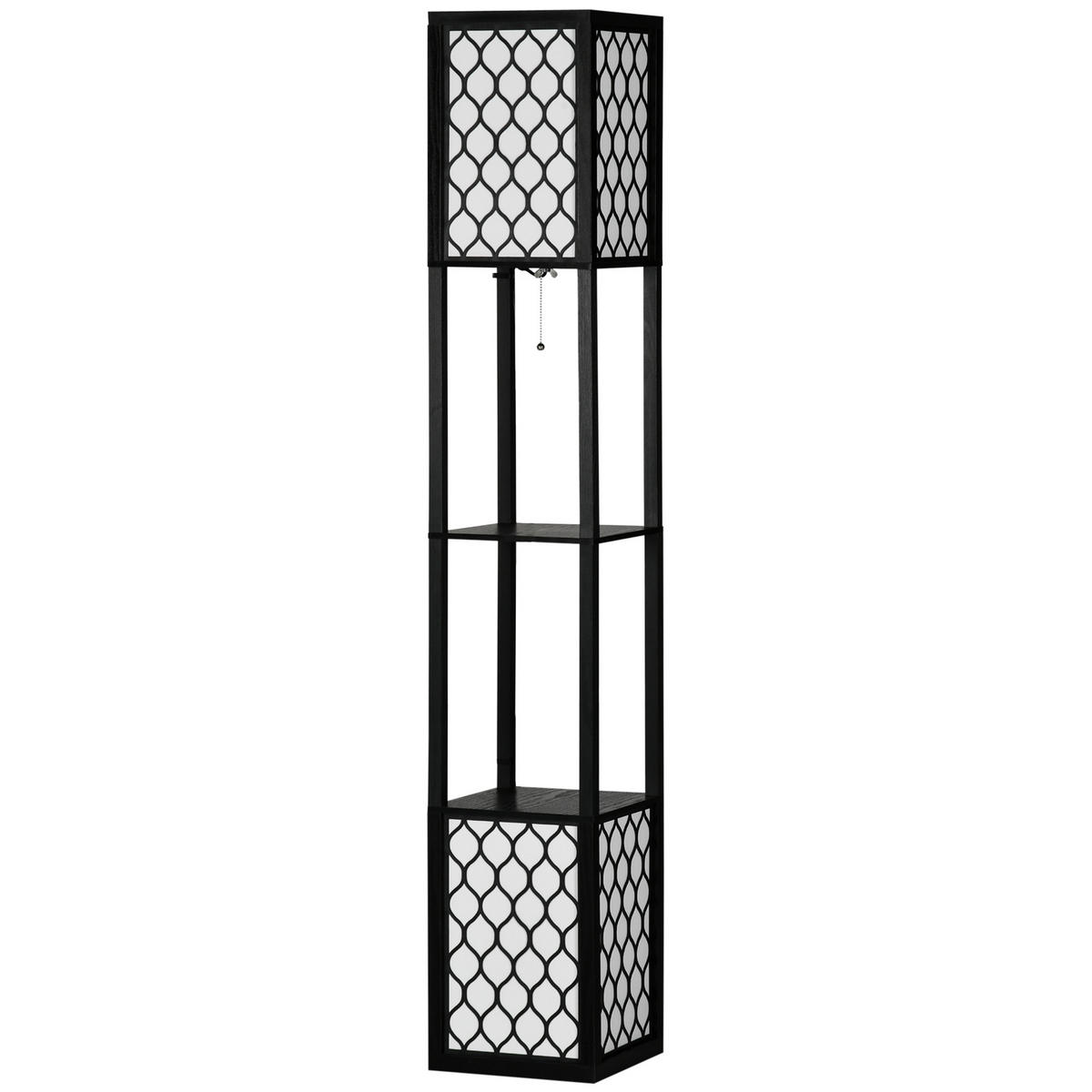 STEHLAMPE, Stehleuchte, Schwarz - Schwarz, Kunststoff (26/26/156cm) - HOMCOM