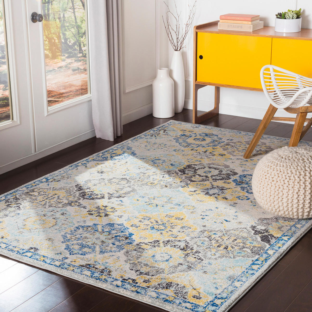 VINTAGE-TEPPICH 120x170 cm Mehrfarbig - Blau/Multicolor, Naturmaterialien/Textil (120/170cm) - LIVABLISS