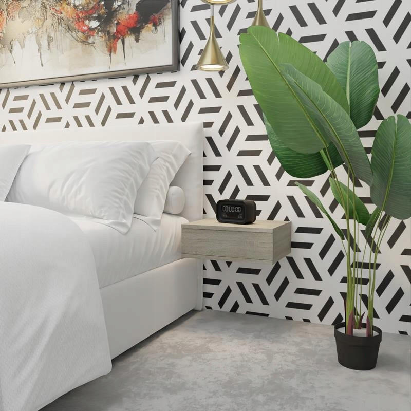 HÄNGENACHTTISCH EX3 Sonoma Eiche 45/35/16 cm - Sonoma Eiche, Holzwerkstoff (45/16/35cm) - Matkam Möbel