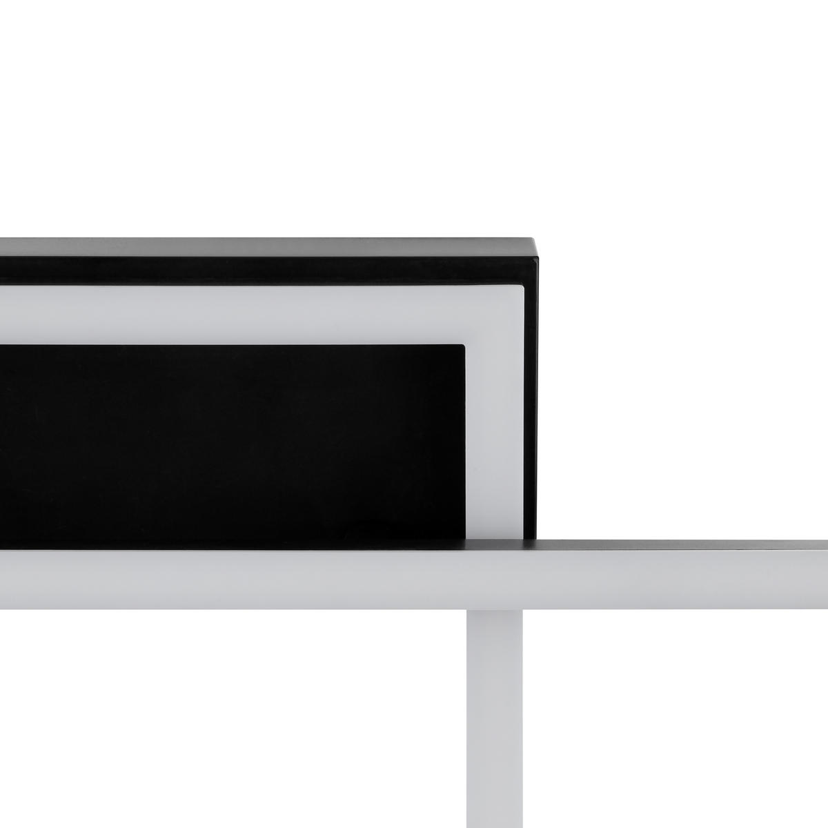 LED DECKENLEUCHTE Jorvic Schwarz 29/60/8 cm - Schwarz, Kunststoff (29/60/8cm) - Brilliant