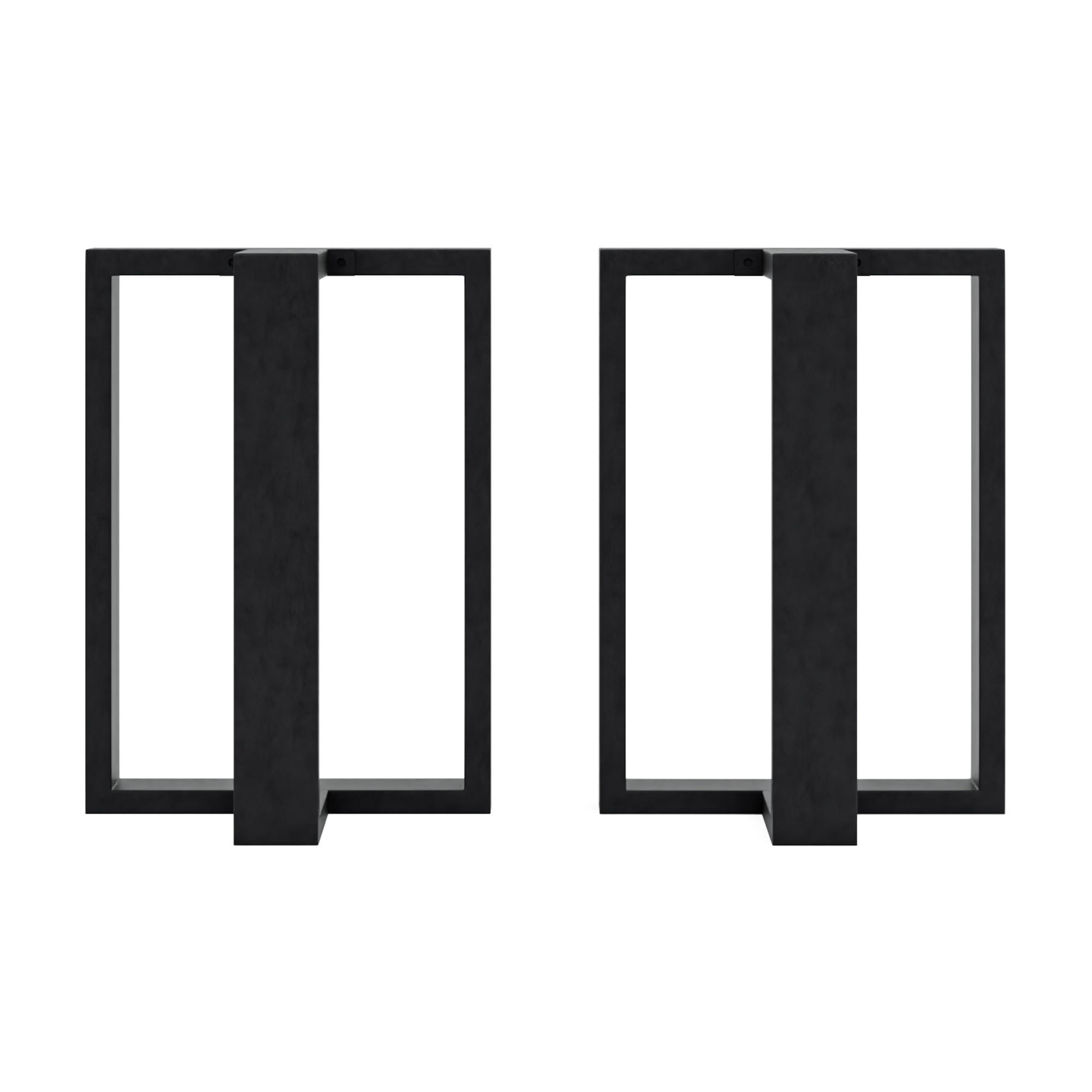 TISCHGESTELL-SET 2 TLG. Ashby - Schwarz, Metall (30/42/20cm) - [en.casa]