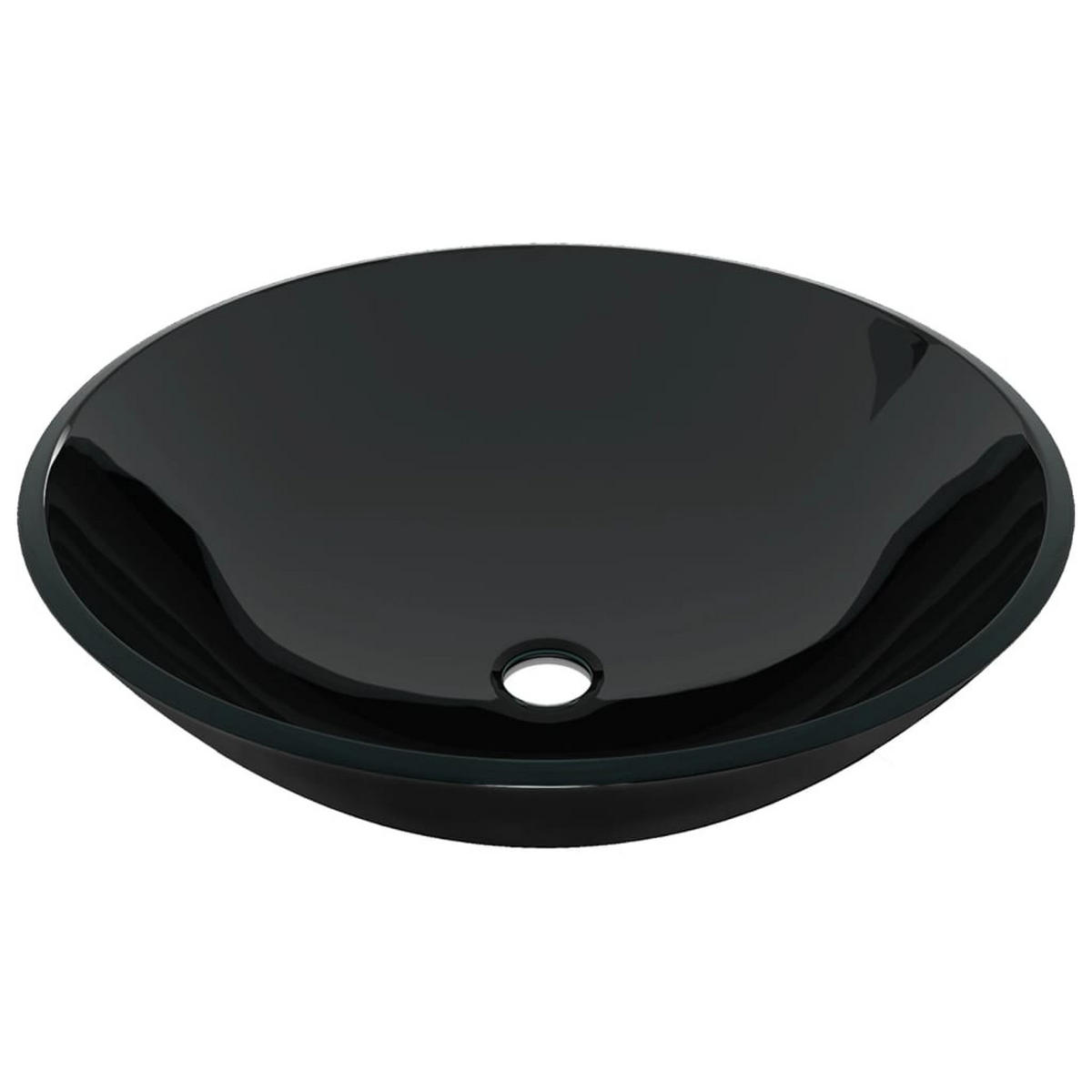 WASCHBECKEN mit Waschtischarmatur Lawler 42/42/13 cm - Schwarz, Keramik (42/13/42cm) - Nettlife