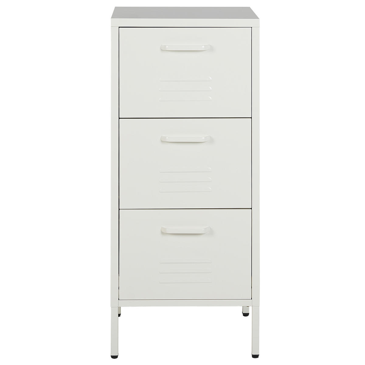 AKTENSCHRANK weiß Wostok - Weiß, Metall (43/103/40cm) - Beliani