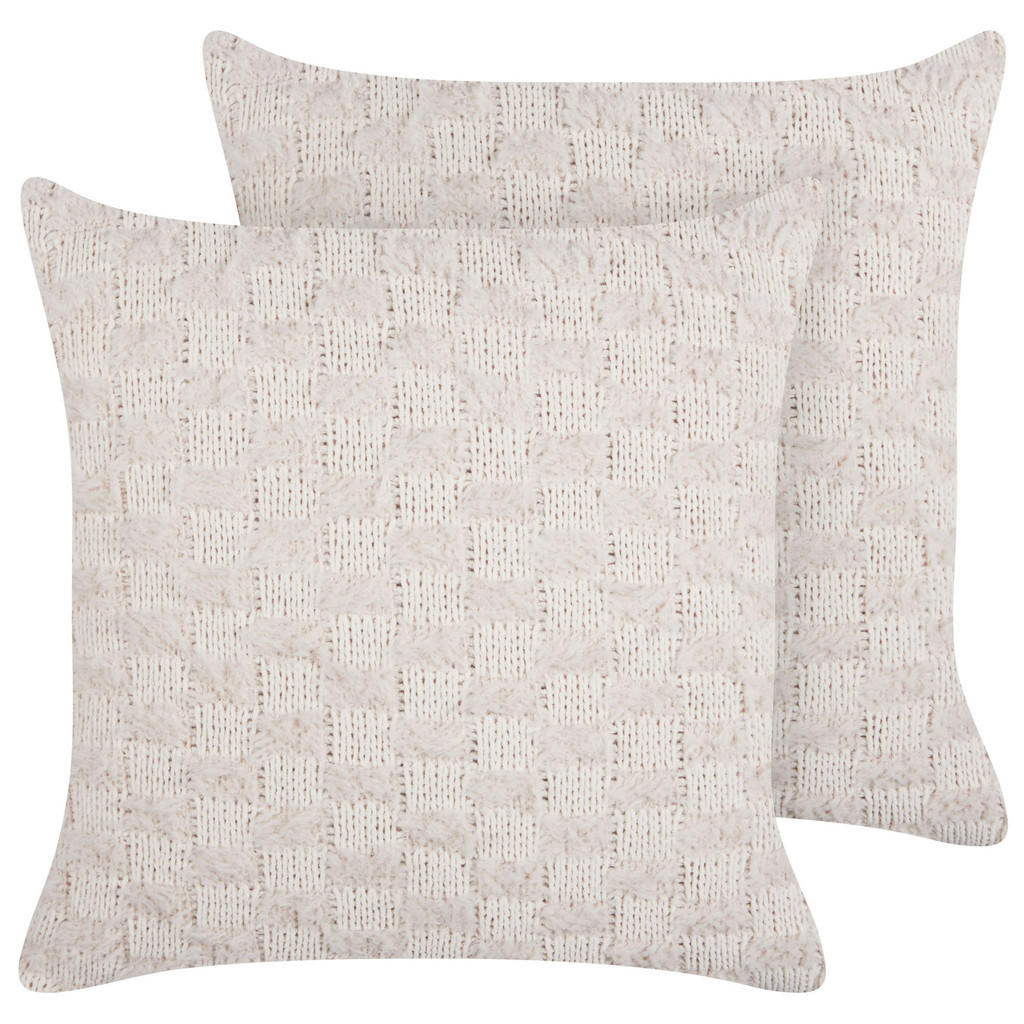 PERNĂ decorativă set de 2 bej 45/45 cm Basalim