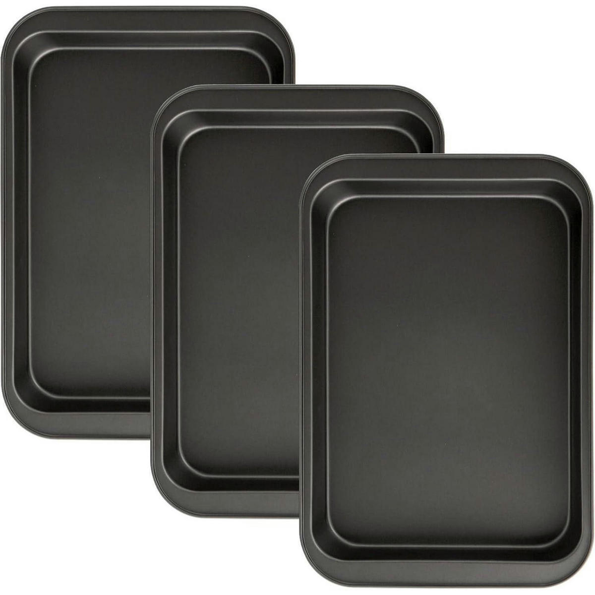 BACKFORM 3-teiliges Set 33 x 22,9 cm - Schwarz, Metall (22.9/5.1/33cm)