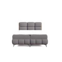 BOXBETT mit Stauraum und Topper 140x200 cm in Grau - Grau, Metall (140/200cm) - Home Collective