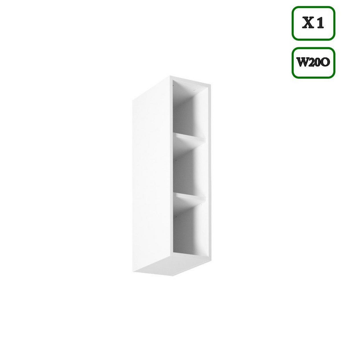 KÜCHENZEILE 320 cm – Aspen K91-M320 - in Weiß/Hochglanz - Weiß, Holzwerkstoff (320/212/60cm)