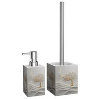 BADEZIMMER Set Tree of Life - Weiß, Kunststoff (7/17/7cm) - Sanilo