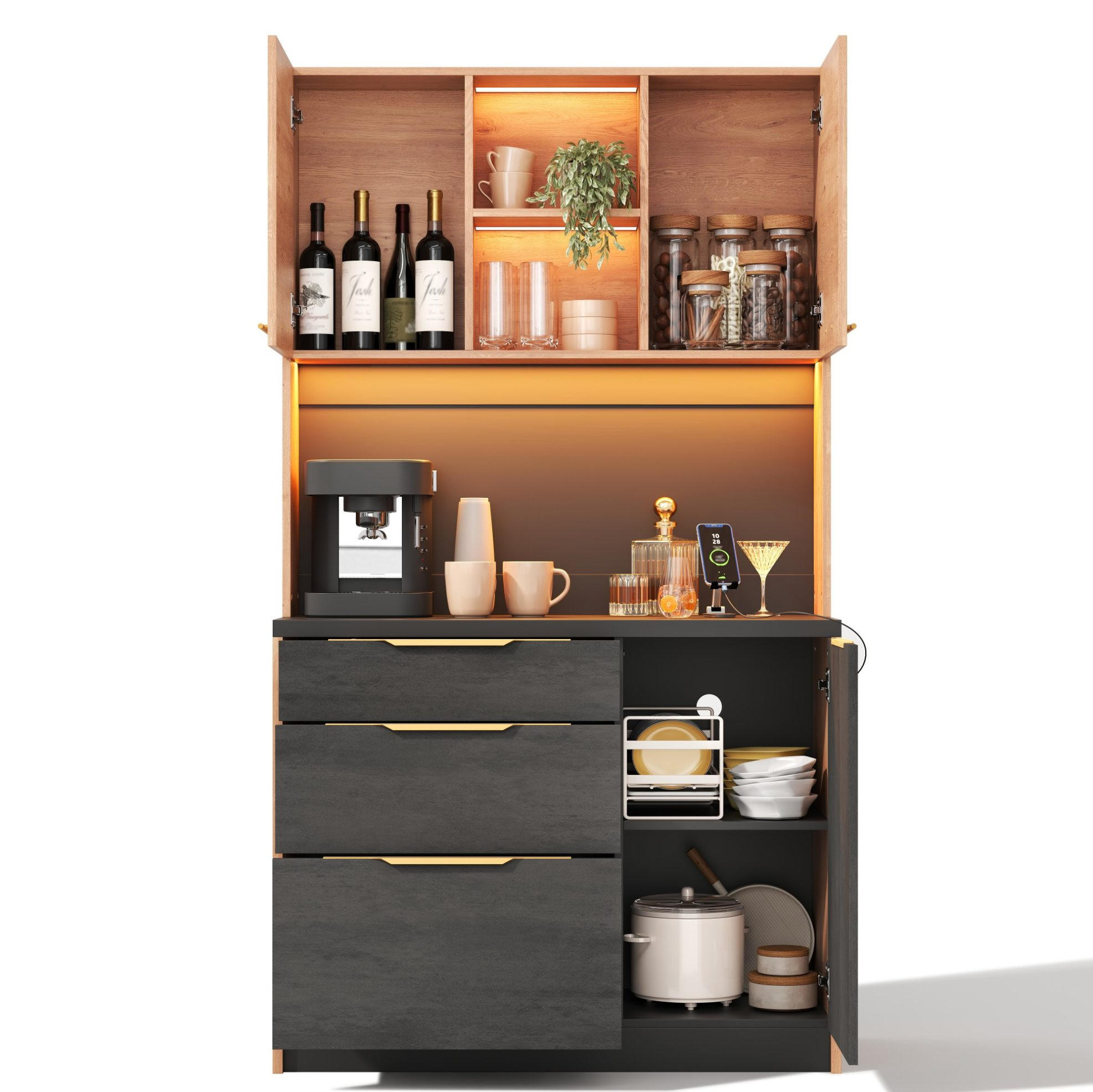 Ivmeu Küchenhochschrank Natur 100x180x40 cm